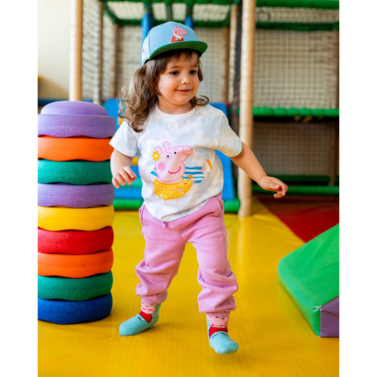 koaa – Peppa Wutz "Summer Vibes" – T-shirt hvid/blå