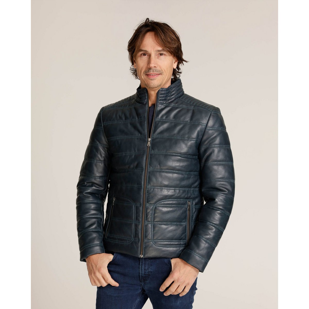 Rumford │ Lederpufferjacke