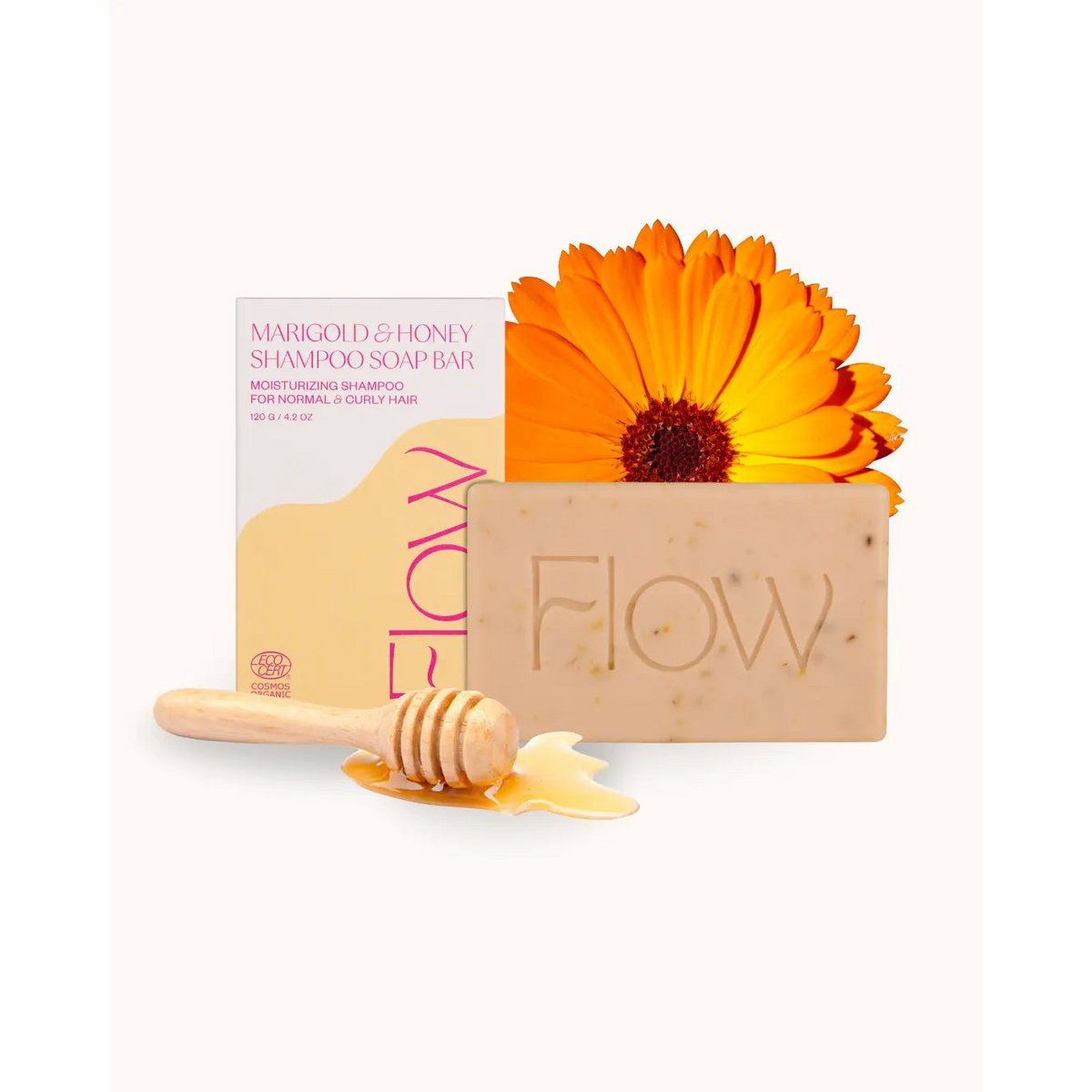 Shampoo bar Marigold & Honey - Voor normaal en krullend haar