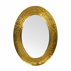 Wandspiegel Gavea, oval, gold, Kunststoff, 104x74x5 cm