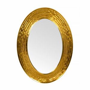 Wandspiegel Gavea, oval, gold, Kunststoff, 104x74x5 cm
