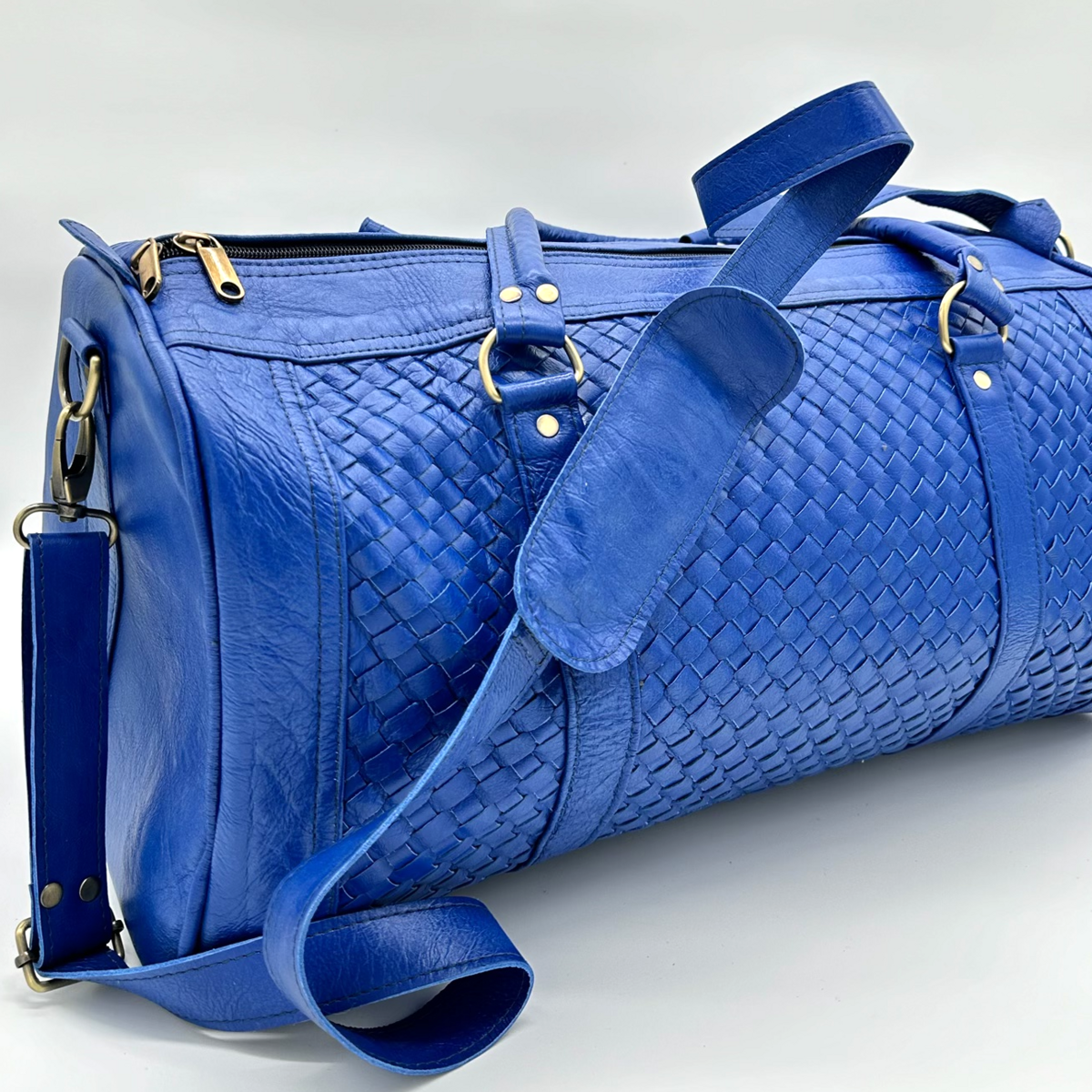 Classy Wonder blauw gemaakt lederen reistas