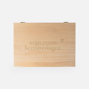 Memory box with hinged lid - 'my first memories'