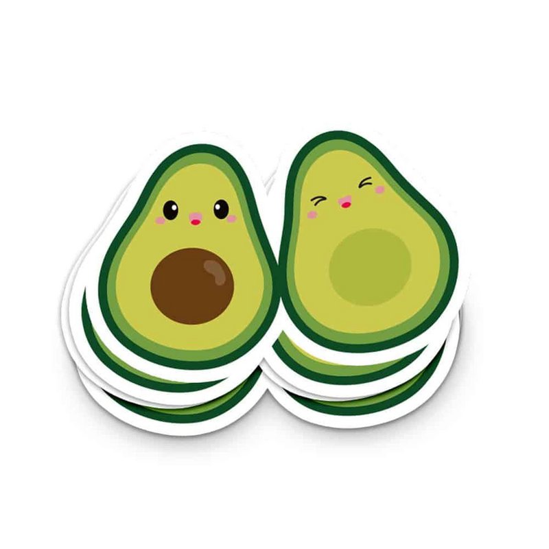 Klistermærke Avocado duo