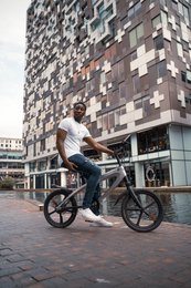 The Cruzaa Pedal-assist Bluetooth Electric Bike Gun Metal Grey