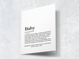 Definition "Baby" greeting card