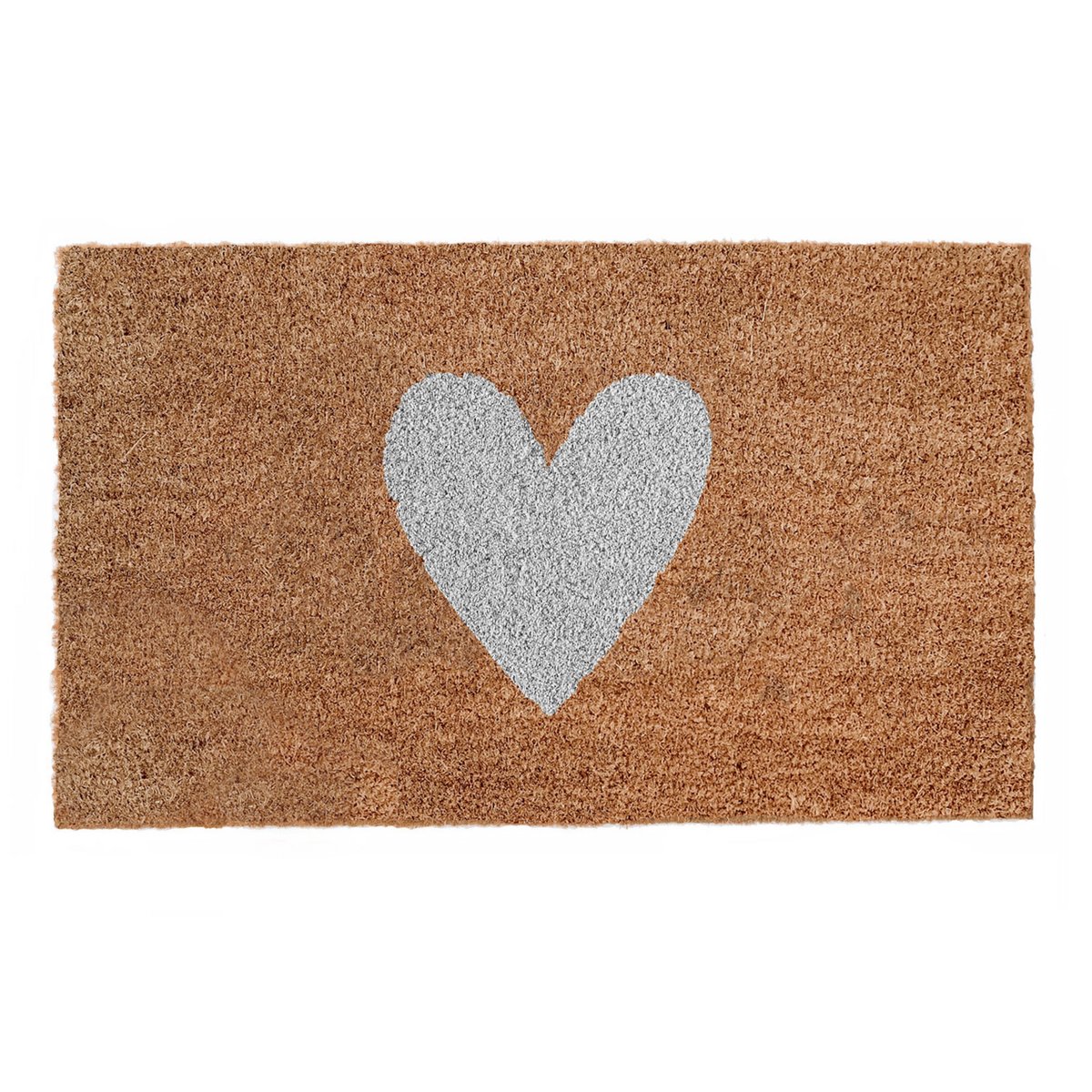 Felpudo de coco corazón blanco (PU = 6 piezas)