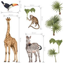 Adesivo da parete | Animali da safari II