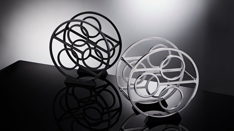 RACK - ZWART MET POOLSE RAND