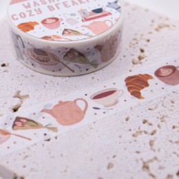 Washi Tape Frühstück Kaffee Klebeband Breakfast Pattern - Cozy Brunch Washi Tape