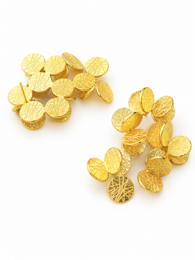 Guld kronblad buket øreringe