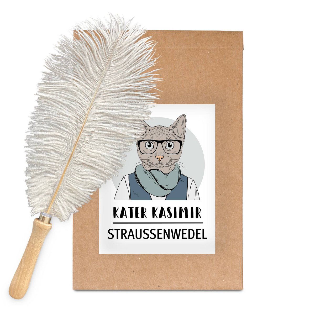 Verenveer met 1 struisvogelveer
