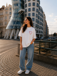Oversized T-shirt hjerte