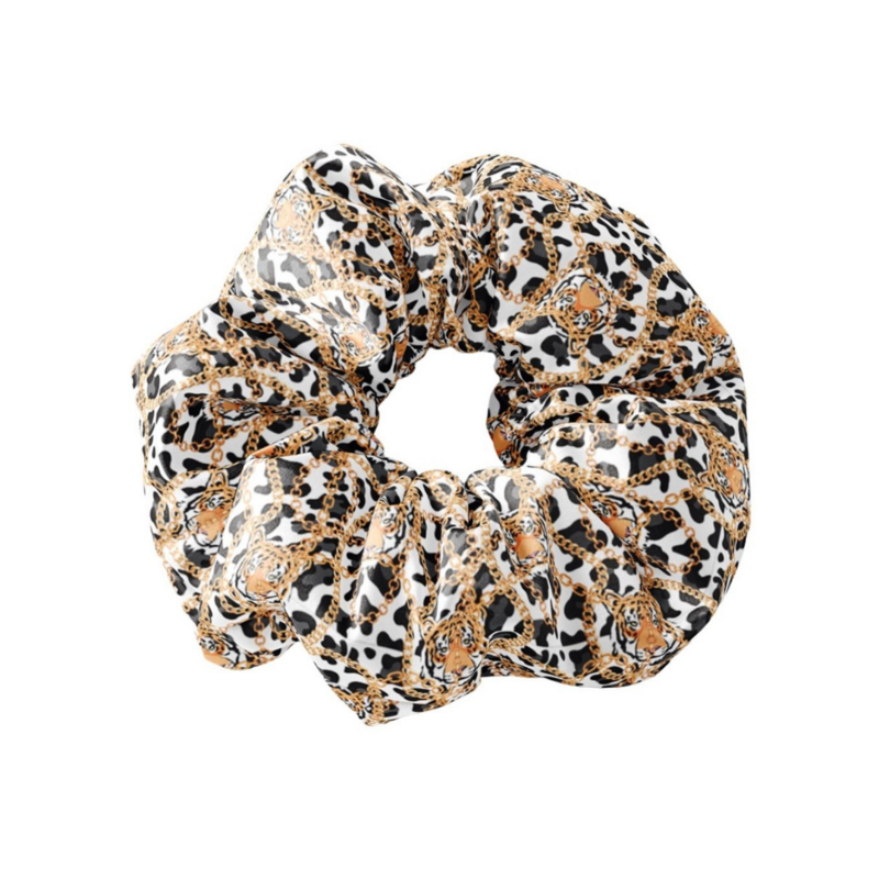 Scrunchie TIGER CHAIN WHITE