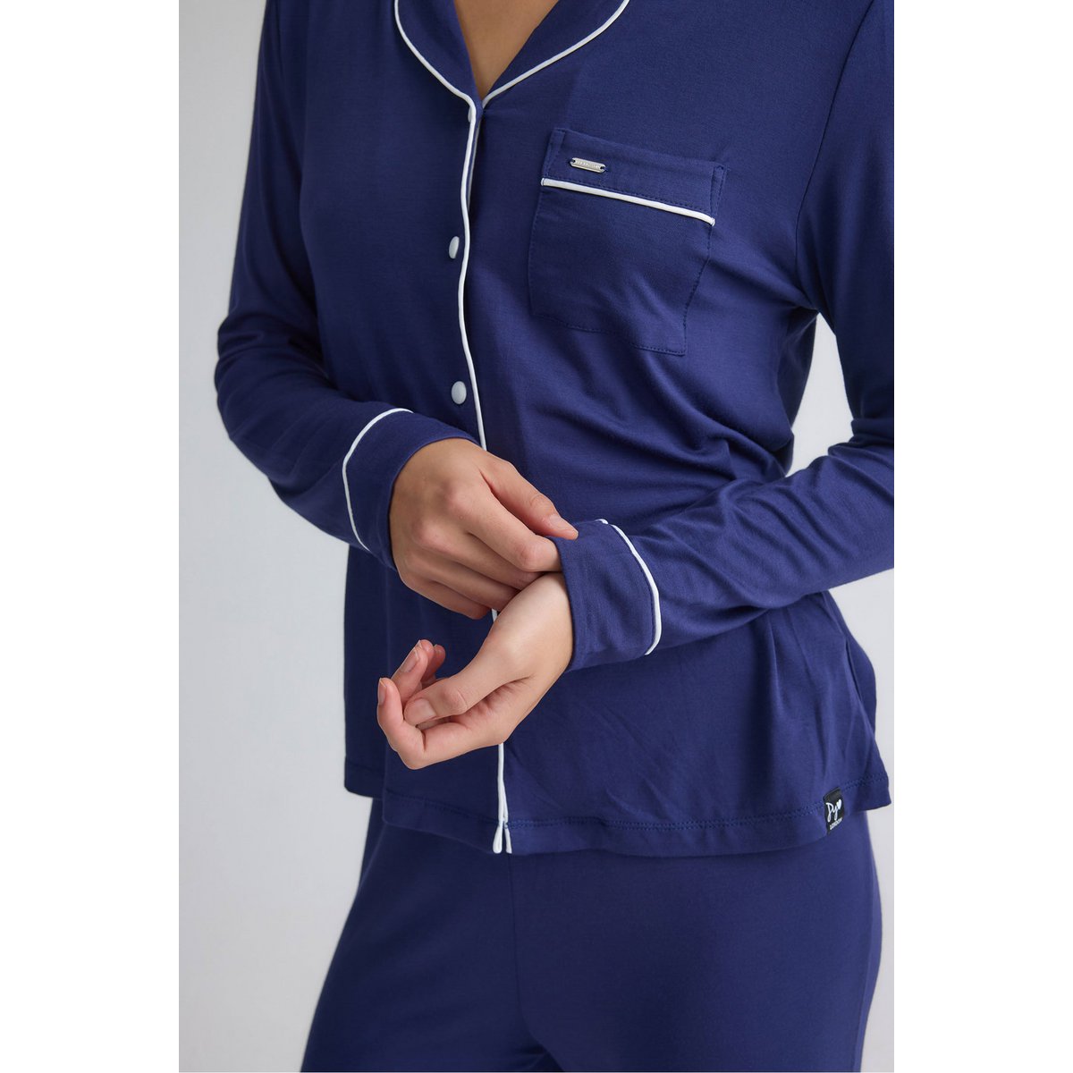 Bamboo Long Pyjama Set in Midnight