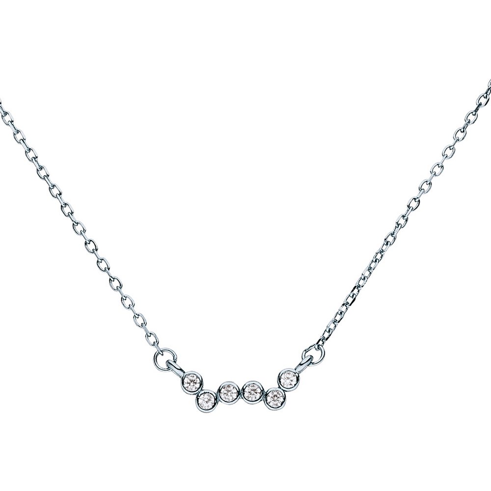 Chaîne avec pendentif 6 zircons ensemble en argent 925