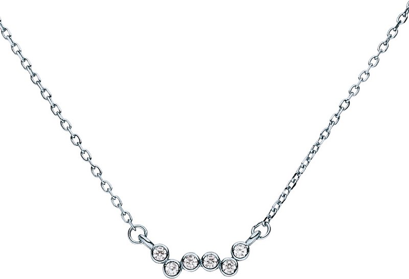 Chaîne avec pendentif 6 zircons ensemble en argent 925