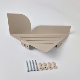 Scaffale angolare della doccia Bauhaus, bianco, beige, grigio, nero