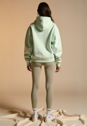 Hoodie mit Reißverschluss "GGBH" - Beige