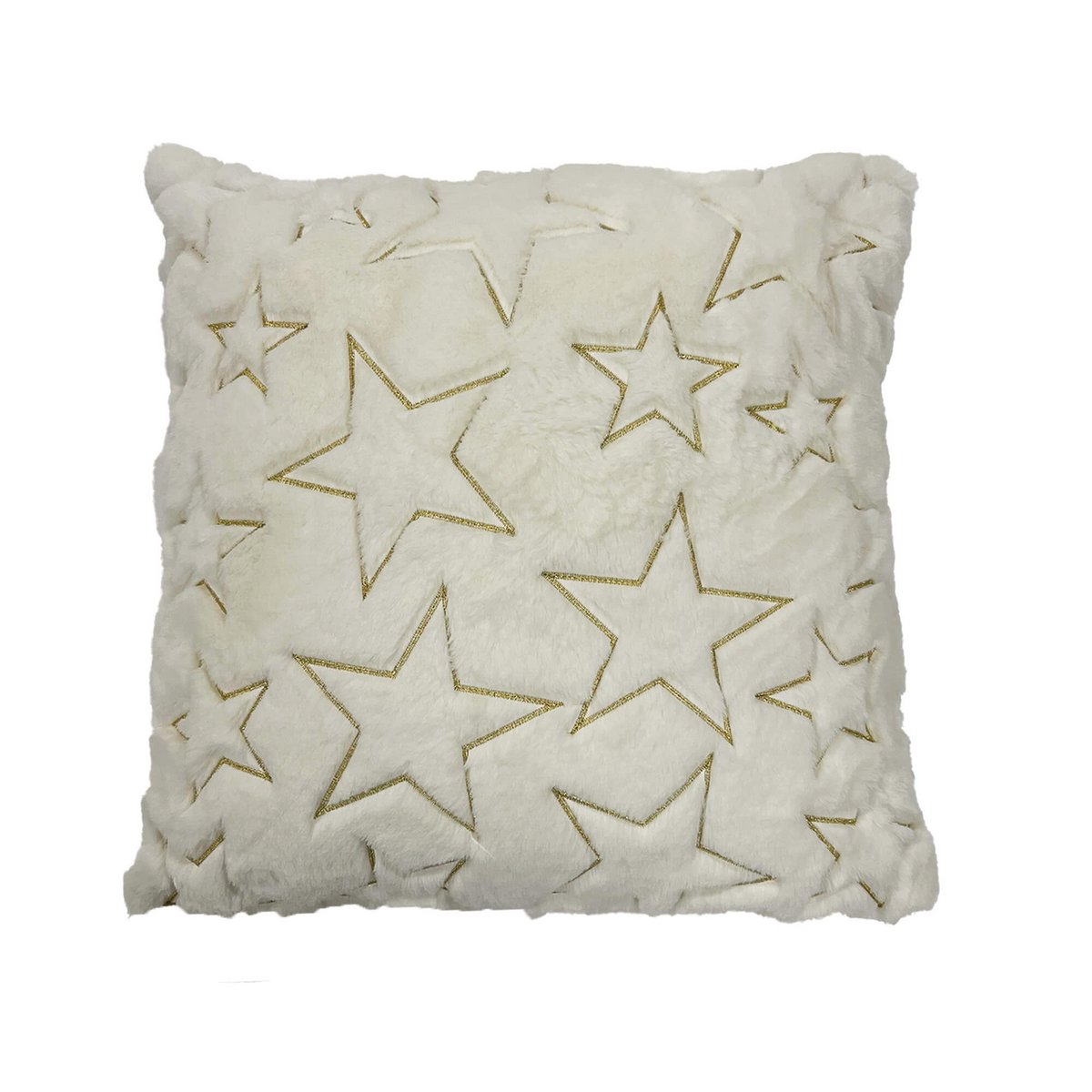 Textino STELLA - Cushion 45x45 cm - With stars - Snow White - White