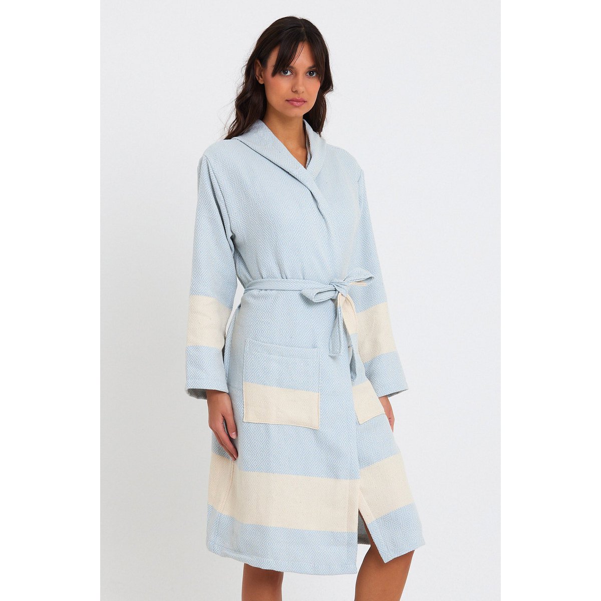 Diamond Bathrobe - Baby Blue