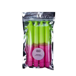 DIP DYE  Neon Green + Pink