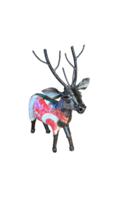 METAL COLOURFUL SMALL REINDEER