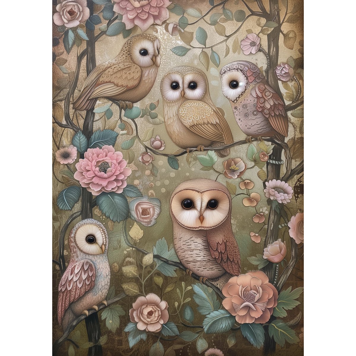 Woodland Spring Animals: Owl | Map fripperies