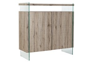 MDF TEMPERED GLASS SIDEBOARD 120X44X120 NATURAL MB191420