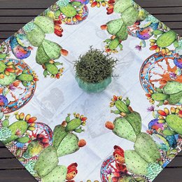 Copritavolo Quadrato 95x95 cm - Cactus
