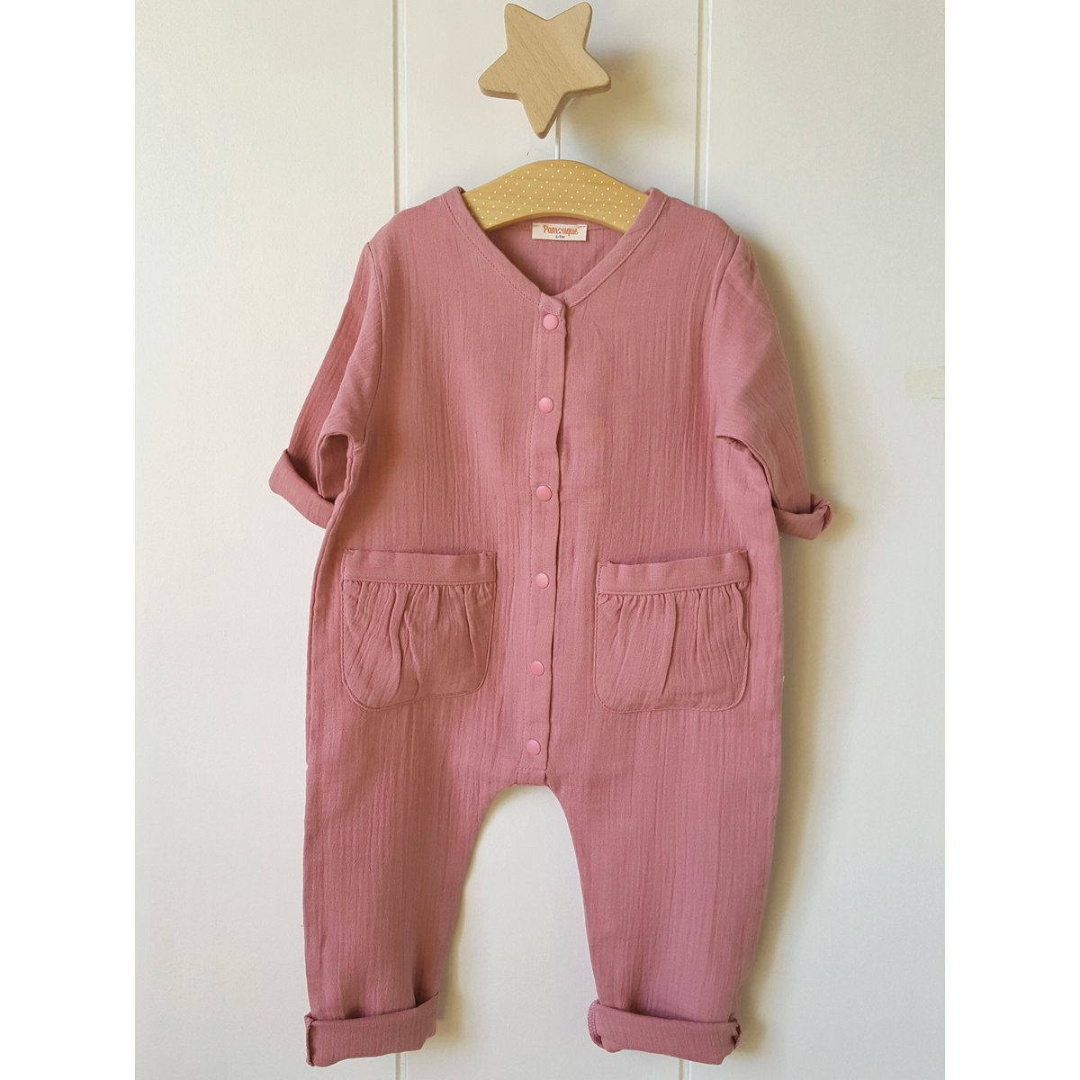 Pelele muselina unisex / 100% Algodón orgánico doble gasa