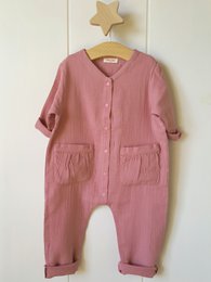 Unisex-Strampler aus Musselin / 100 % Bio-Doppelgaze-Baumwolle