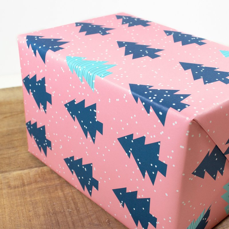 Wrapping paper Christmas trees