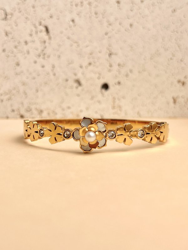 Pearly Flower Jank armbånd