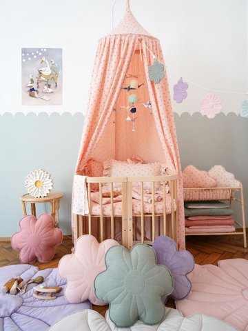 Muslin canopy "Pink forget-me-not"