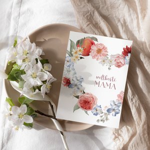 Mother's Day card A6 greeting card flowers