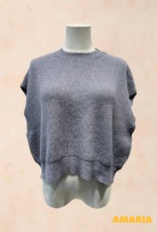 Oversized ærmeløs striktrøje – VISCOSE – 22005