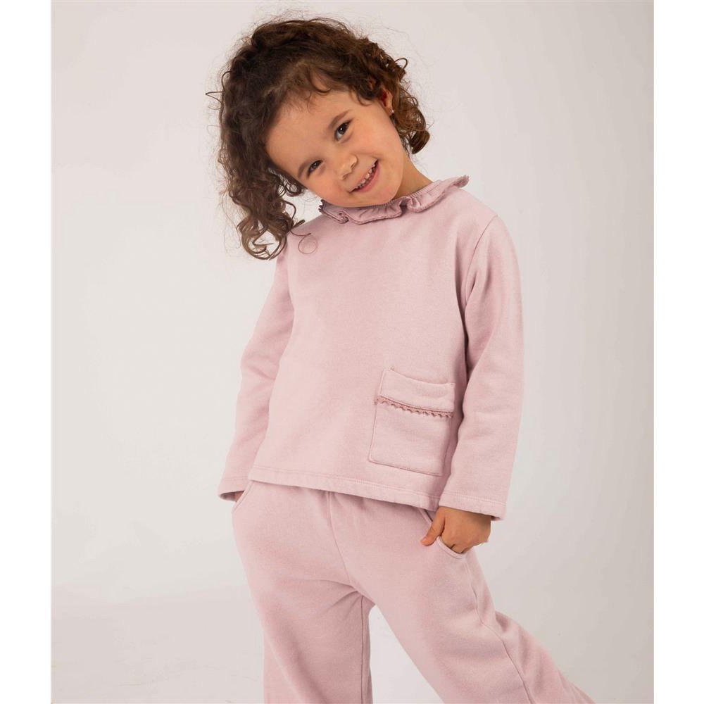 Conjunto de pernera ancha con bordado de corazones Tenderness
