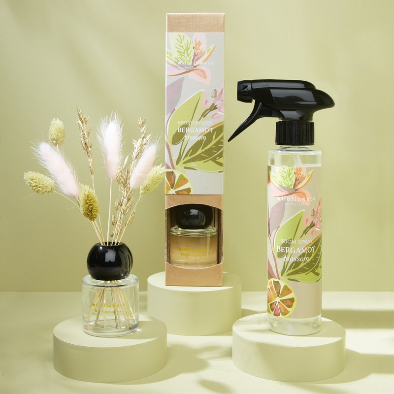 Reed Diffuser with Dried Flowers 50ML - Bergamot Blossom
