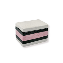 Vorratsglas - Englisches Lakritz - Rosa/Weiß - 9x6x7cm
