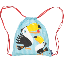 Borsa per l'attività per bambini, cotone organico, toucan