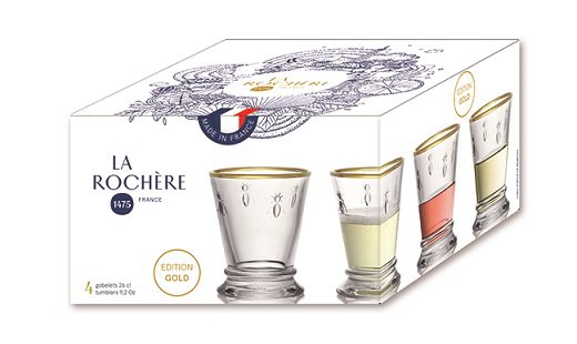 TUMBLER 26 CL ABEILLE GOLD EDGE - sæt med 4