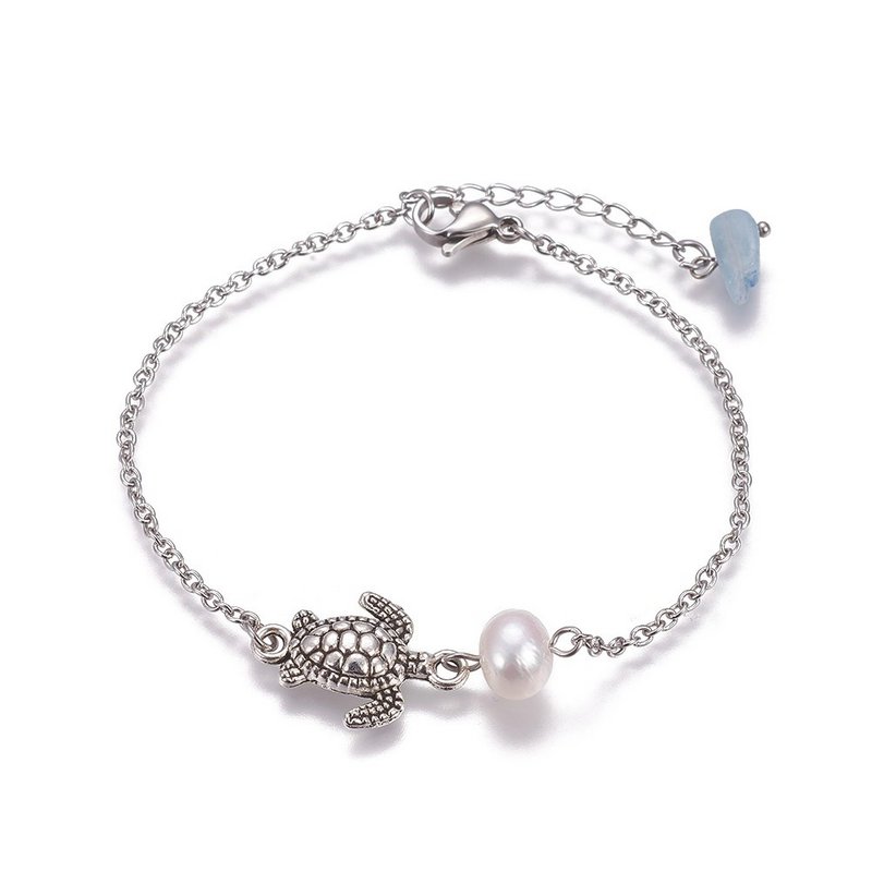 Bracelet acier inoxydable tortue