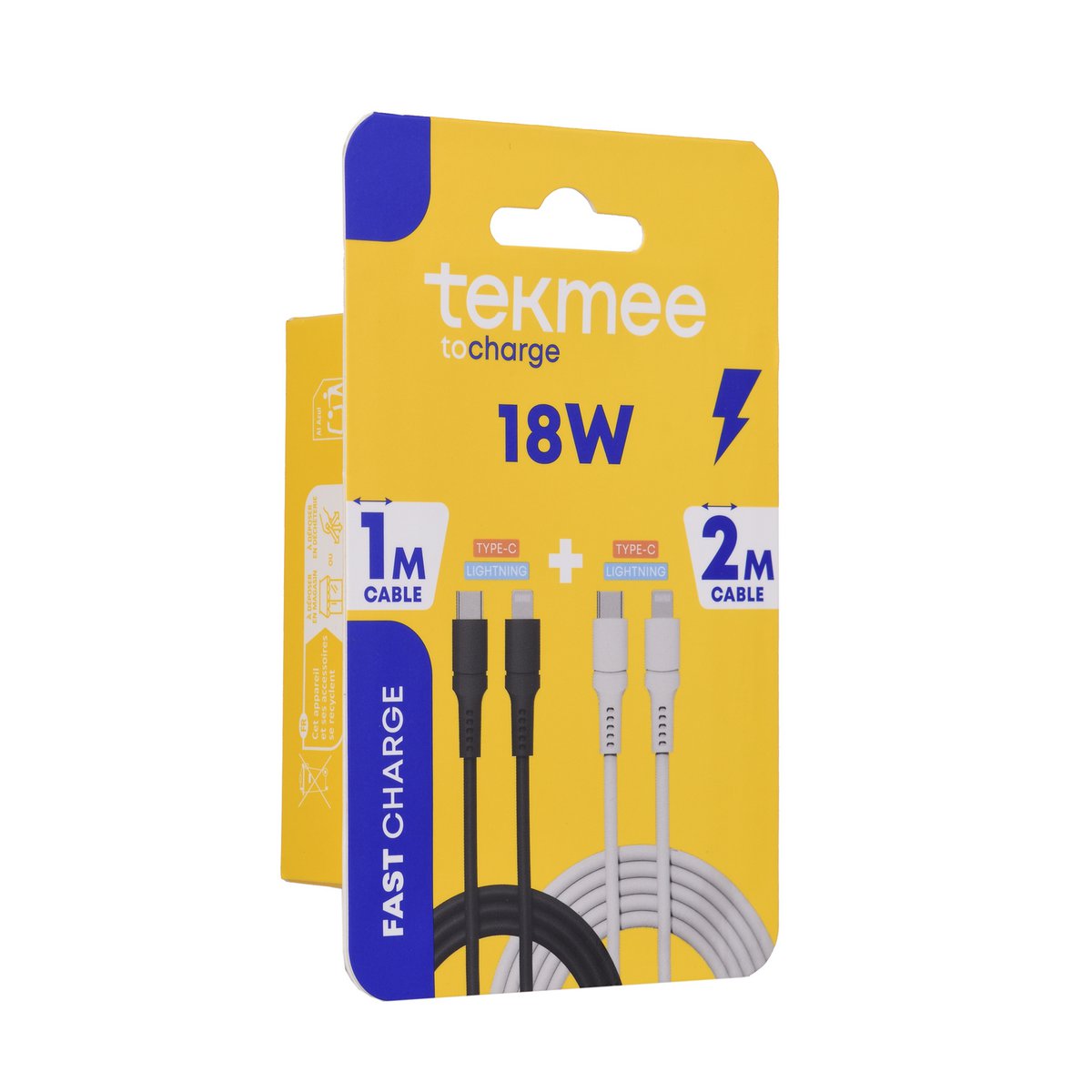 Set of 2 Type -C cables in Lightning - Fast load 18W