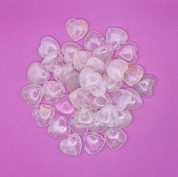 Mini Heart - Clear Quartz pocketstone worry stone