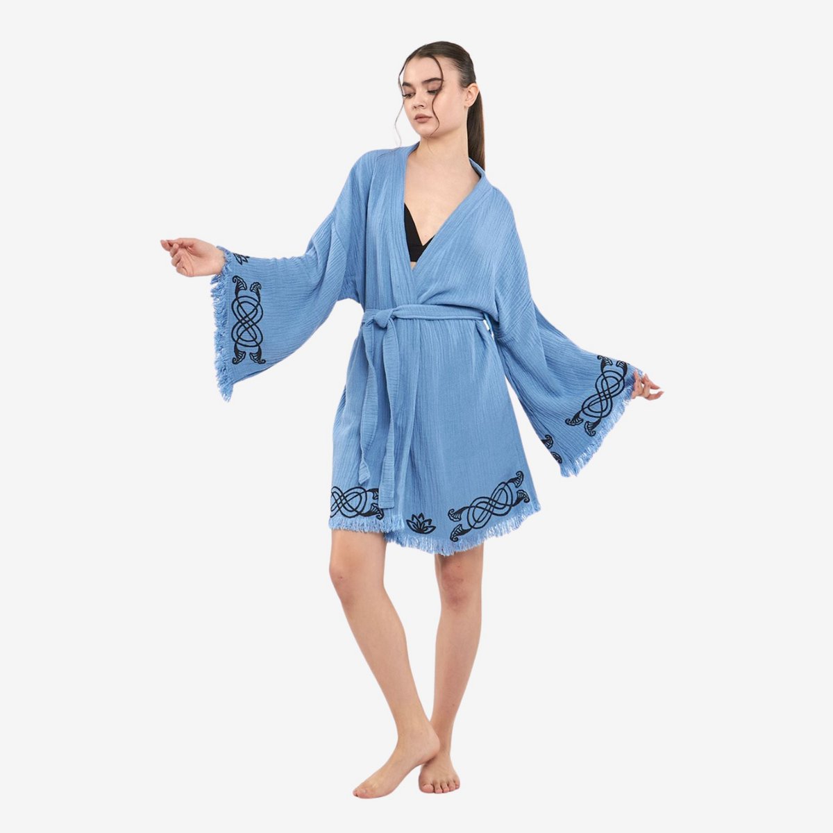 Forever Short Kimono-Azul