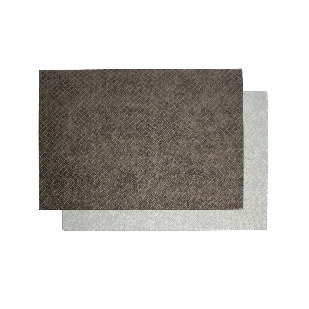 Zestaw stołowy 6 zestaw brązowych/beżowych syntetycznych skóry 45x33 cm