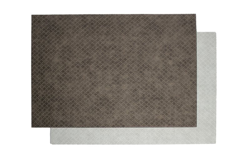Zestaw stołowy 6 zestaw brązowych/beżowych syntetycznych skóry 45x33 cm
