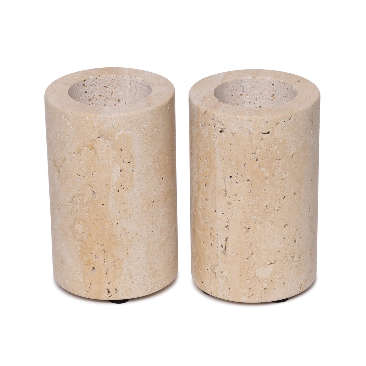Travertine waxinelichthouder L Ø6x10cm