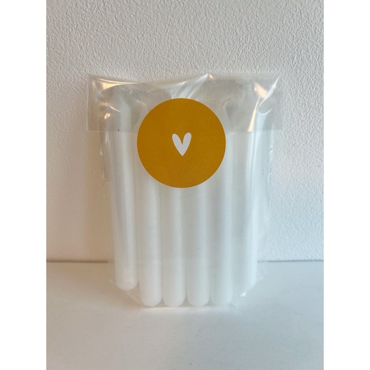Set of 6 mini candles white